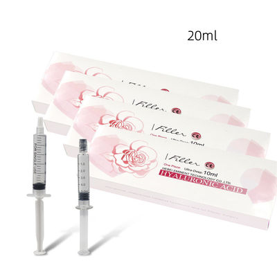 پرکننده پوست 1ml 2ml 3ml 5ml 10ml 20ml 50ml HA پرکننده اسید هیالورونیک تزریق چین و چروک