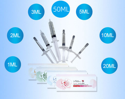 پرکننده پوست 1ml 2ml 3ml 5ml 10ml 20ml 50ml HA پرکننده اسید هیالورونیک تزریق چین و چروک
