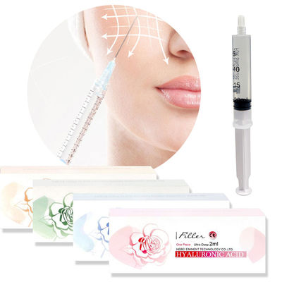 پرکننده پوست 1ml 2ml 3ml 5ml 10ml 20ml 50ml HA پرکننده اسید هیالورونیک تزریق چین و چروک