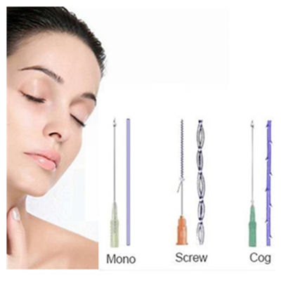 Ultra Face V Lift Thread Pdo Skin Tightening Pdo Pcl Plla Cog Mono Screw Threads رشته های بلند کننده صورت Pdo Thread