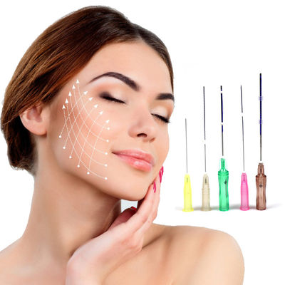 دندانه دار PDO PCL PLLA Threads 60mm 90mm Facial Threading Face Lift