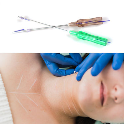 بنفش روشن Mono 19G 21G PDO Thread Lift Eyes 38mm 60mm 90mm