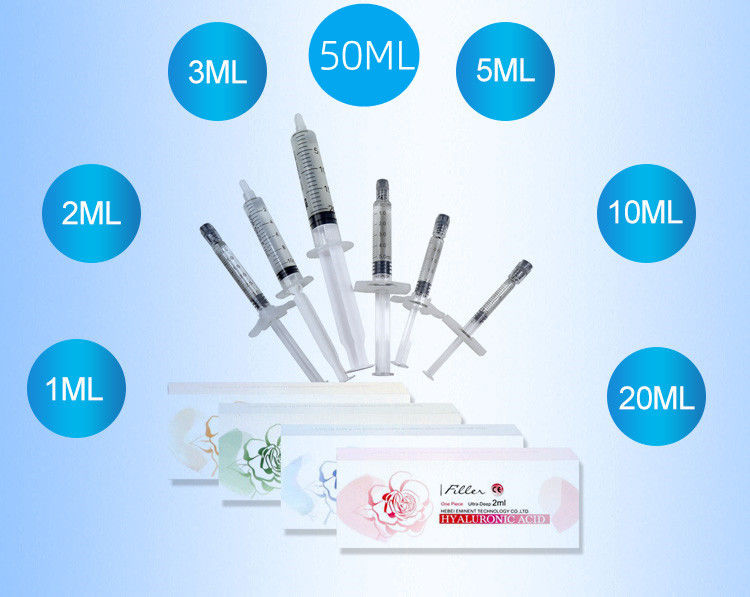 کرم پرکننده پوست اسید هیالورونیک چین و چروک ها حذف 1ml 2ml 3ml 5ml 10ml 20ml 50ml HA Filler