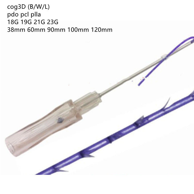 مونو پیچ پریس Fishbone Cog 3D 4D 6D 8D PDO PCL PLLA رشته های صورت بلند