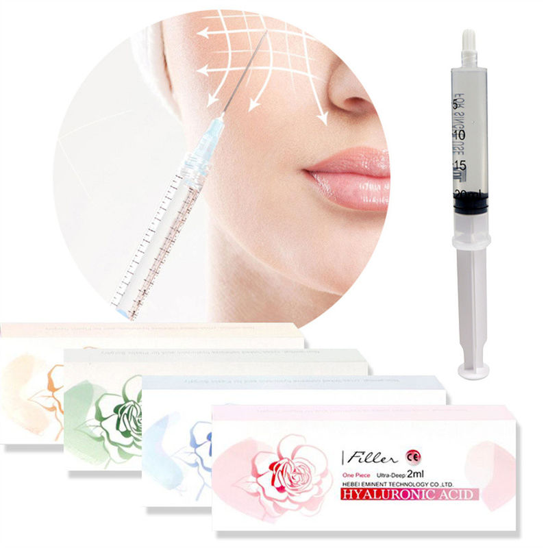 پرکننده پوست 1ml 2ml 3ml 5ml 10ml 20ml 50ml HA پرکننده اسید هیالورونیک تزریق چین و چروک