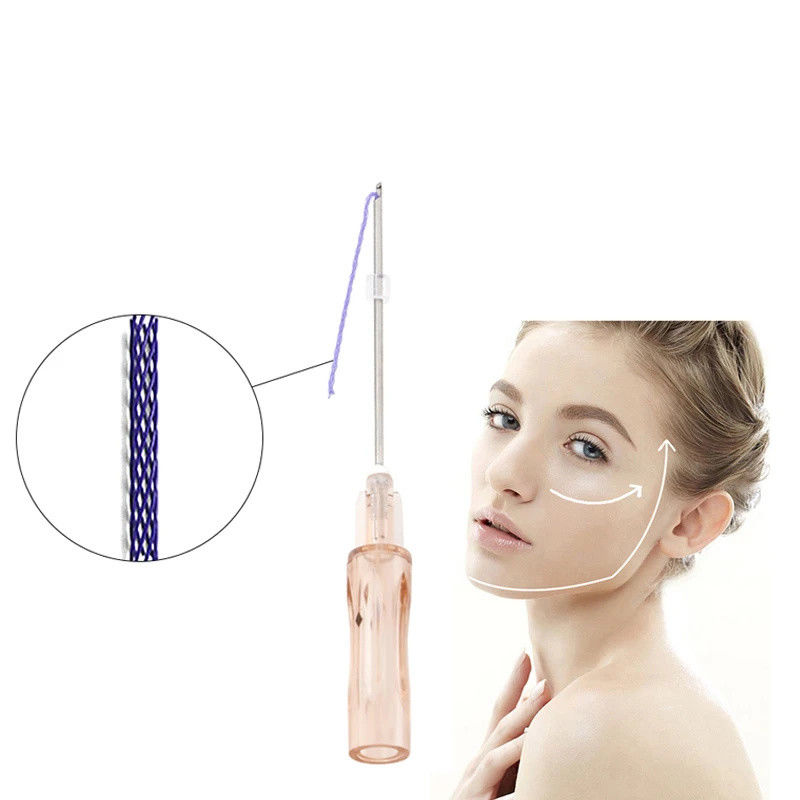 کره استریل خط V جذب کننده صورت پیچ تک تیره Pdo بینی بلند رشته گردباد Cog 3D 4D 6D Pdo رشته