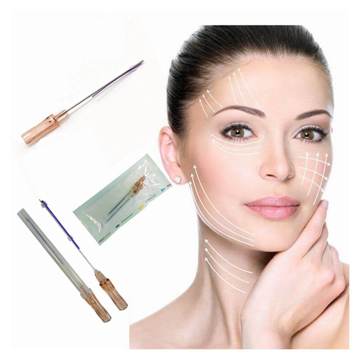 تراش صورت V Line Pdo Fishbone Molding Thread18g 100mm 120mm رشته های بخیه با سوزن برای شکل دادن صورت Cog Mono